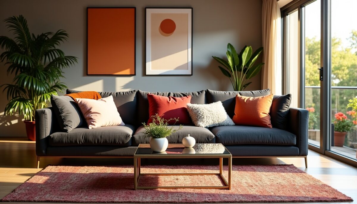 Aménagez votre salon avec un canapé gris foncé : astuces couleurs et textures pour un intérieur stylé